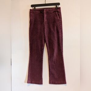 KUT from the Kloth Corduroy Crop Flare Pants Stretch Sz 8 Soft Cozy Preppy Boho